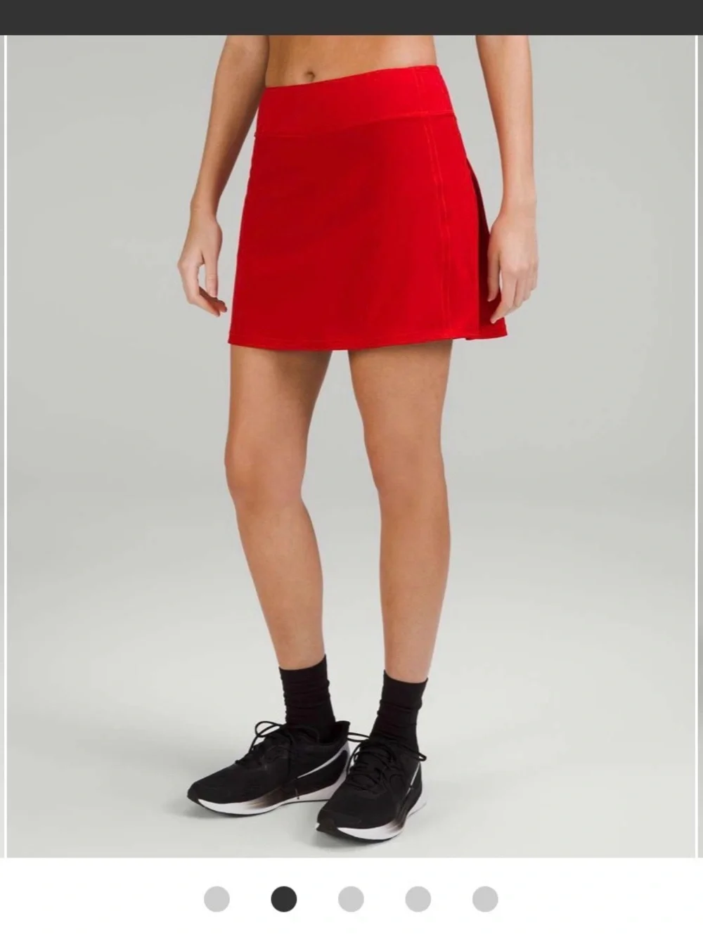 lululemon sz 8 EXTRA LONG Pace Rival Mid-Rise Skirt -Dark Red athleisure golf